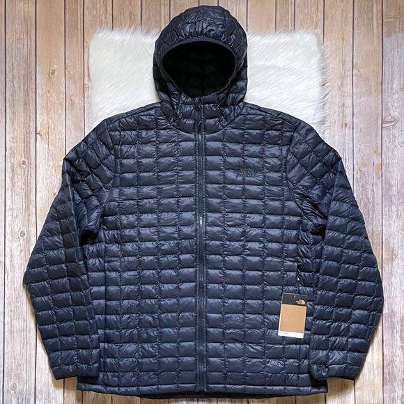 The North Face Men’s ThermoBall Eco Hoodie Jacket In Urban Navy Matte - Picture 2 of 9
